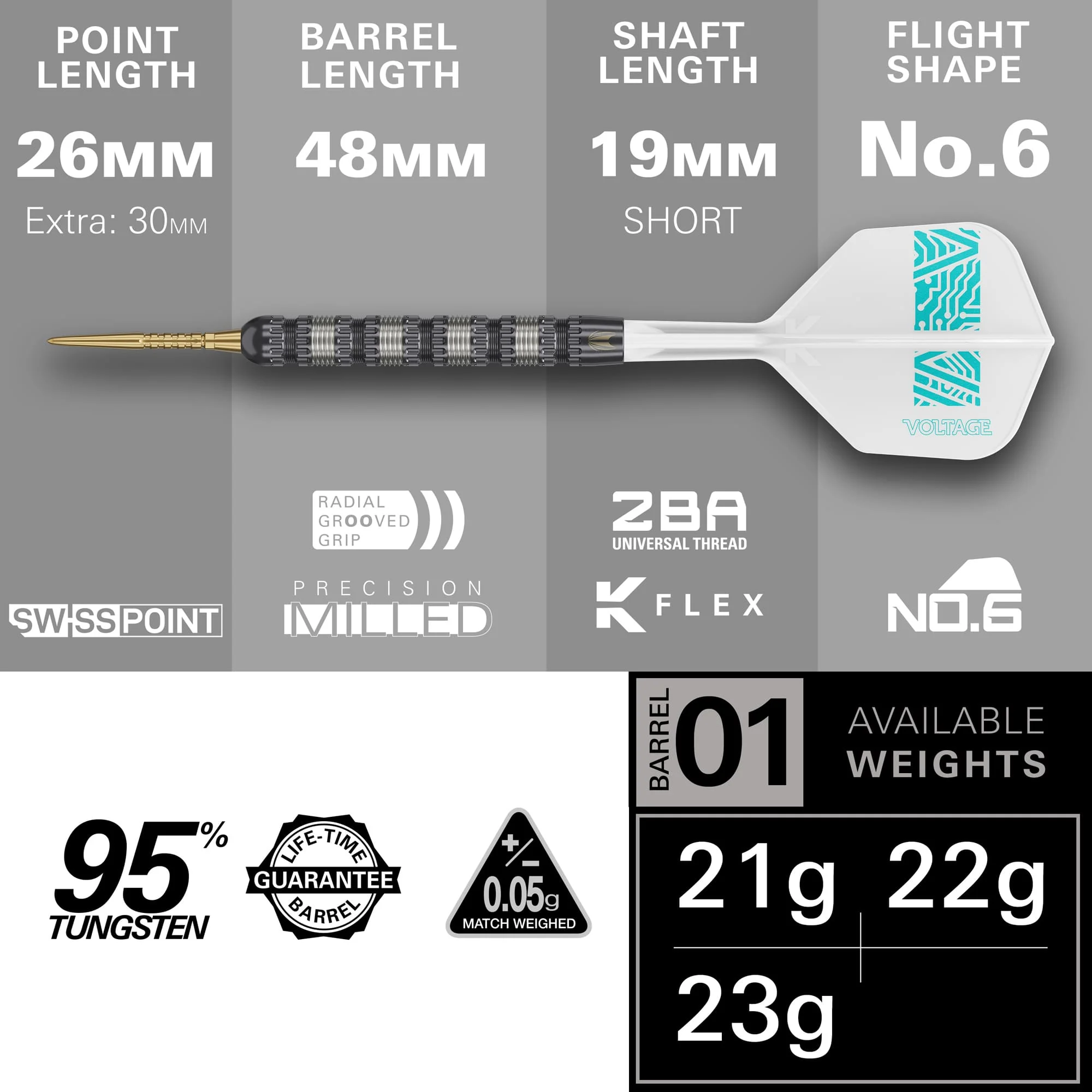 Target Rob Cross Darts - Steel Tip - 95% Tungsten - 95K - Image 3