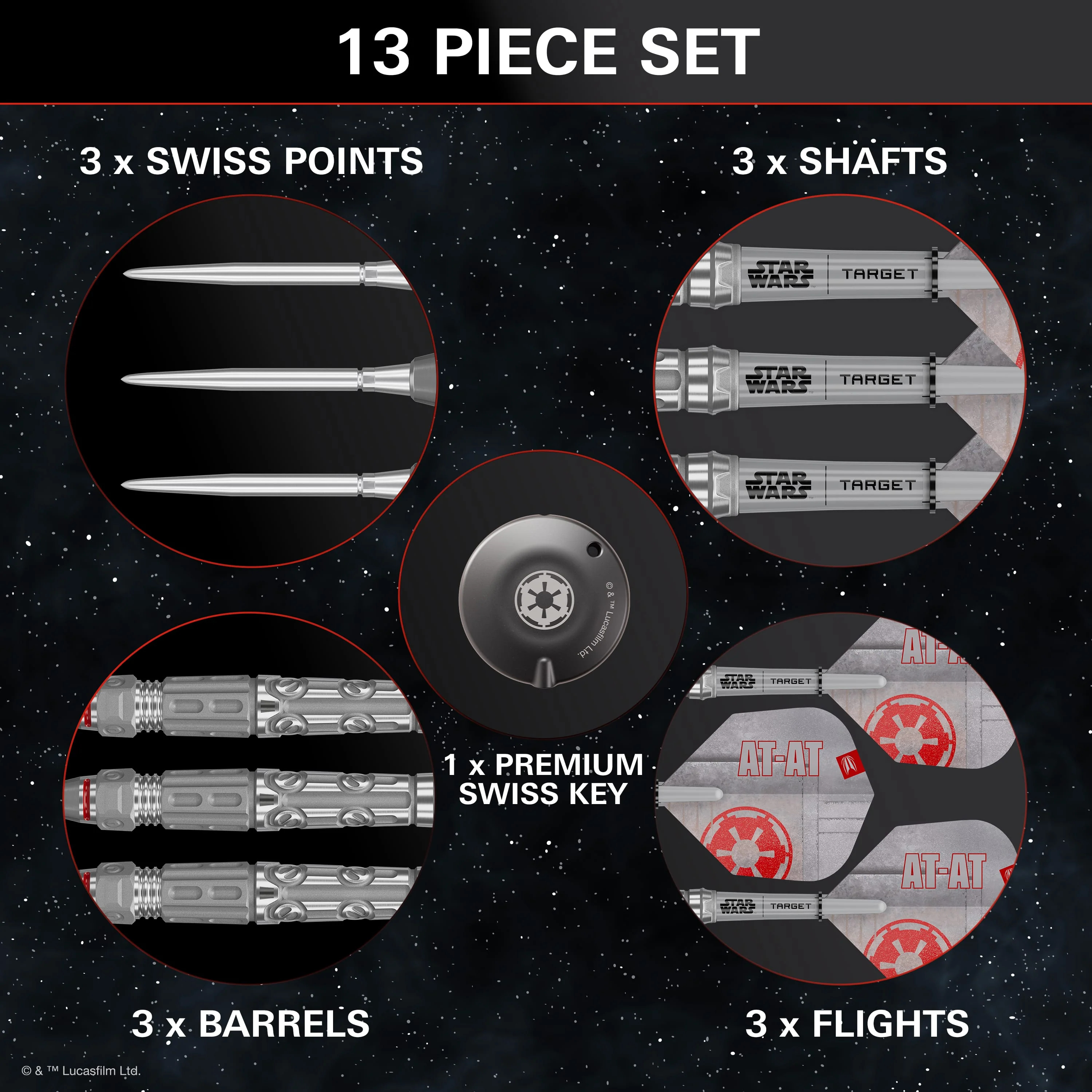 Target Star Wars Darts - Steel Tip - 90% Tungsten - AT-AT - Image 4