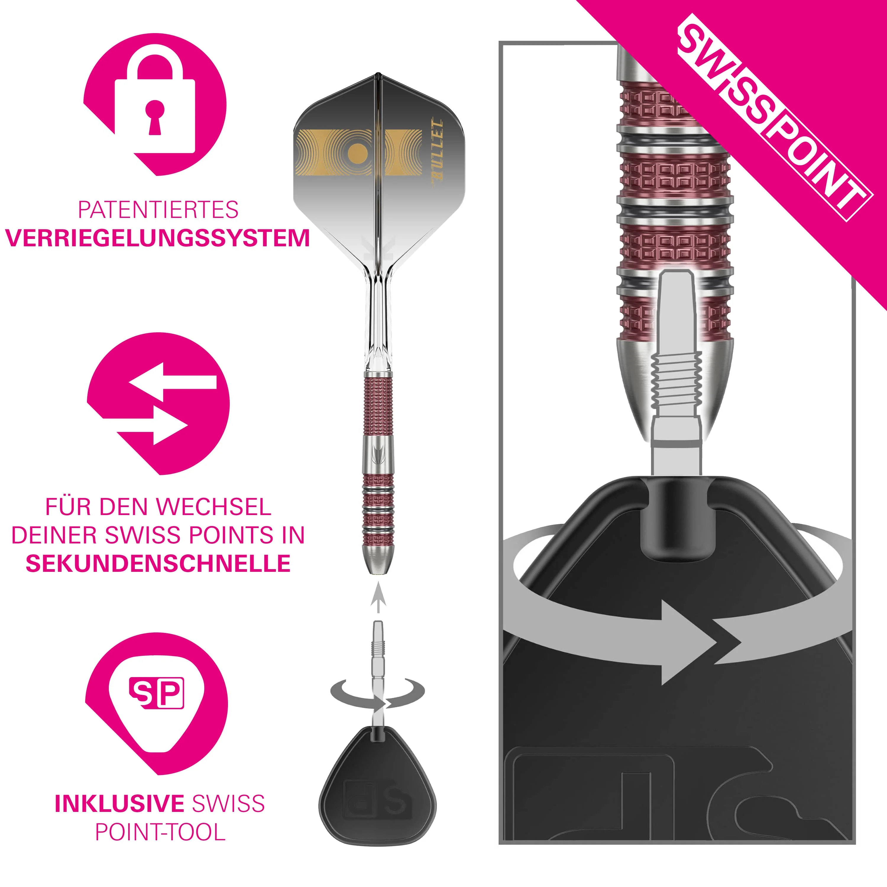 Target Stephen Bunting Darts - Steel Tip - 95% Tungsten - 95K - Image 4