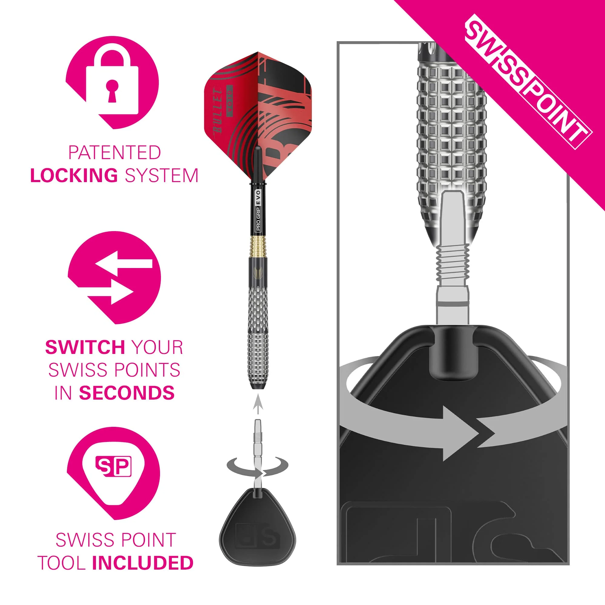 Target Stephen Bunting Darts - Steel Tip - 95% Tungsten - G5 Void - Image 4