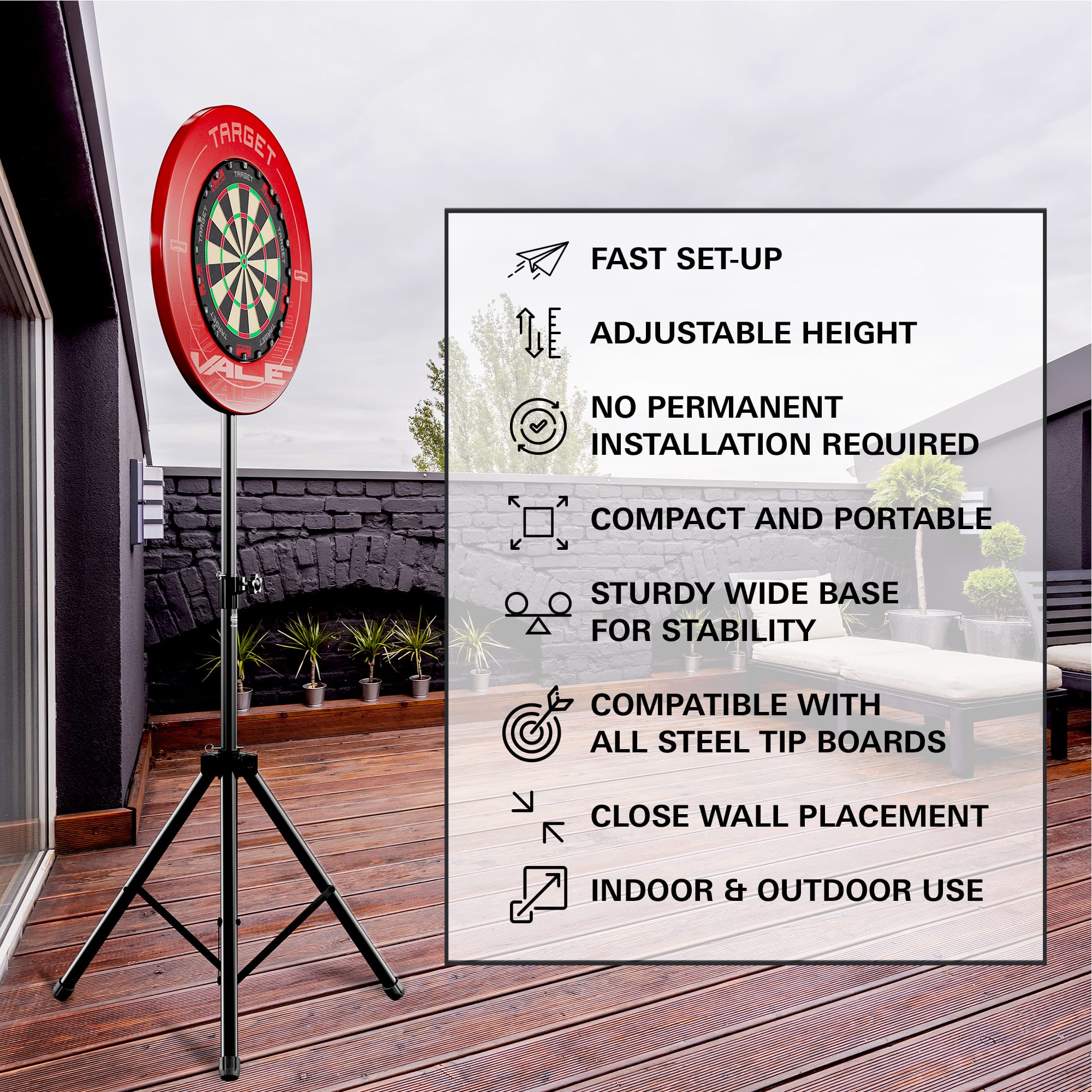 Target Travel Dartboard Stand - Portable - Image 8