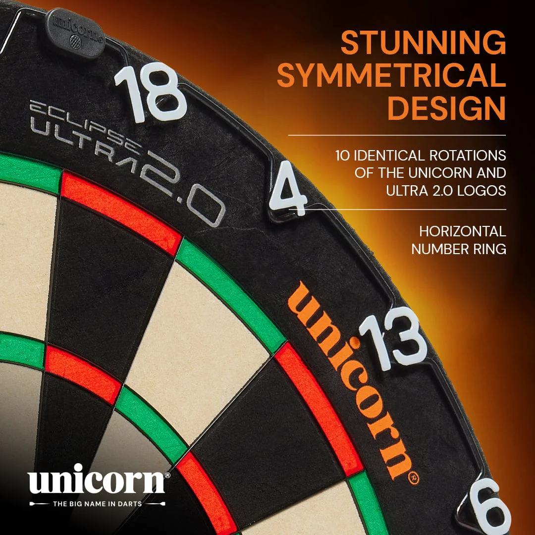 Unicorn Eclipse Ultra 2.0 Dartboard - Professional - Ultra Thin Wires - Image 2