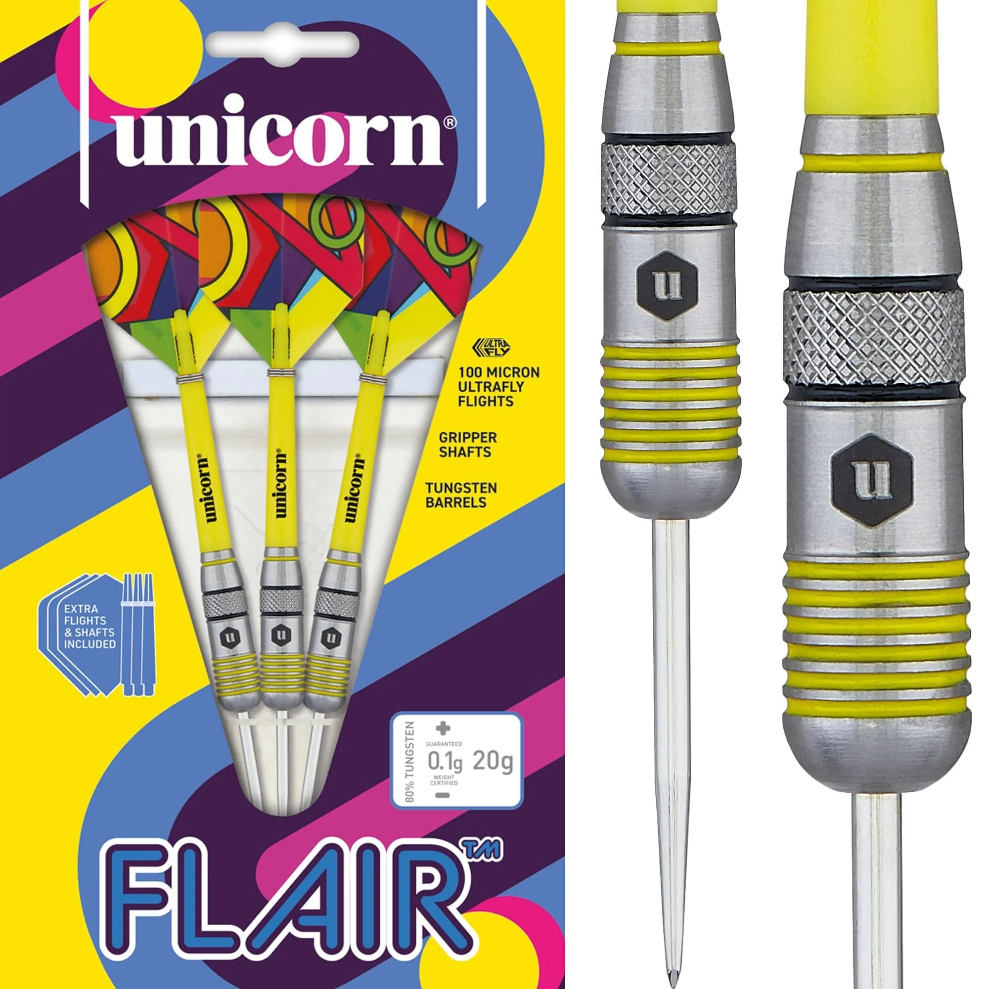 Unicorn Flair Darts - Steel Tip - Style 1 - Short Bomb - Image 2