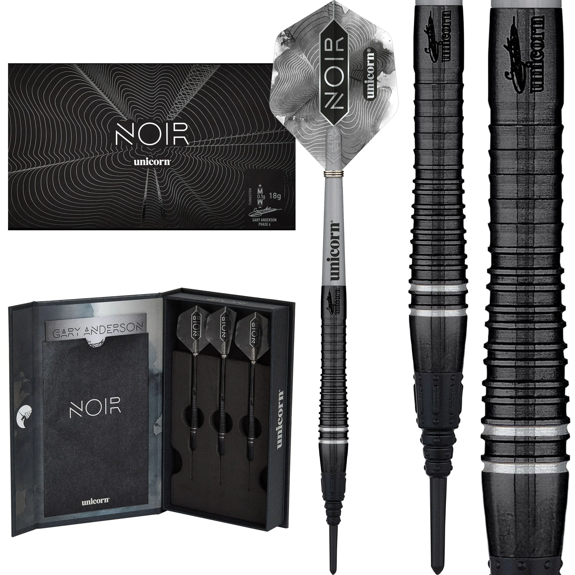 Unicorn Gary Anderson Darts - Soft Tip - The Flying Scotsman - Noir Organic - Phase 6 - Image 2