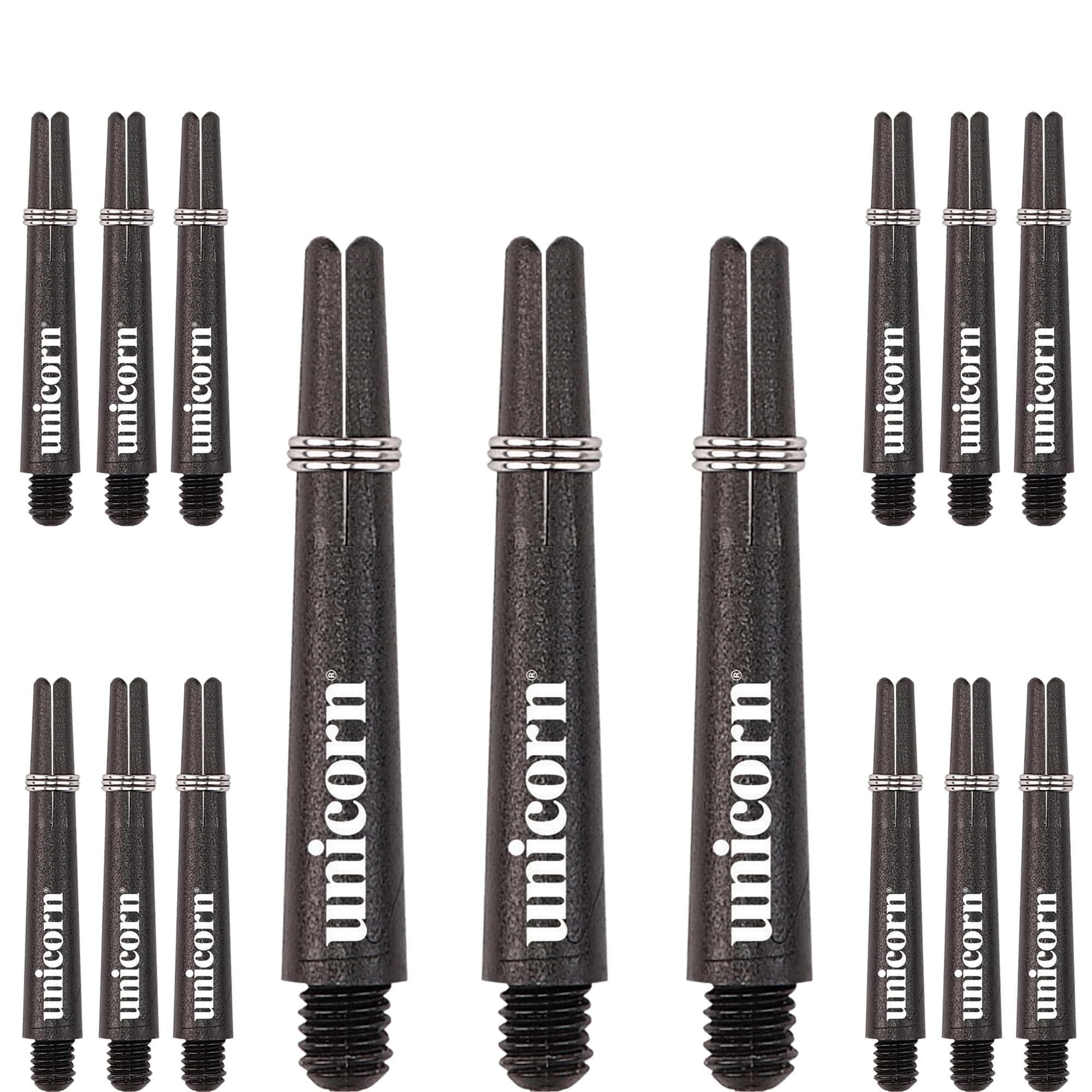Unicorn Gripper 3 Dart Shafts - VALUE PACK - 5 Sets - Black - Image 3