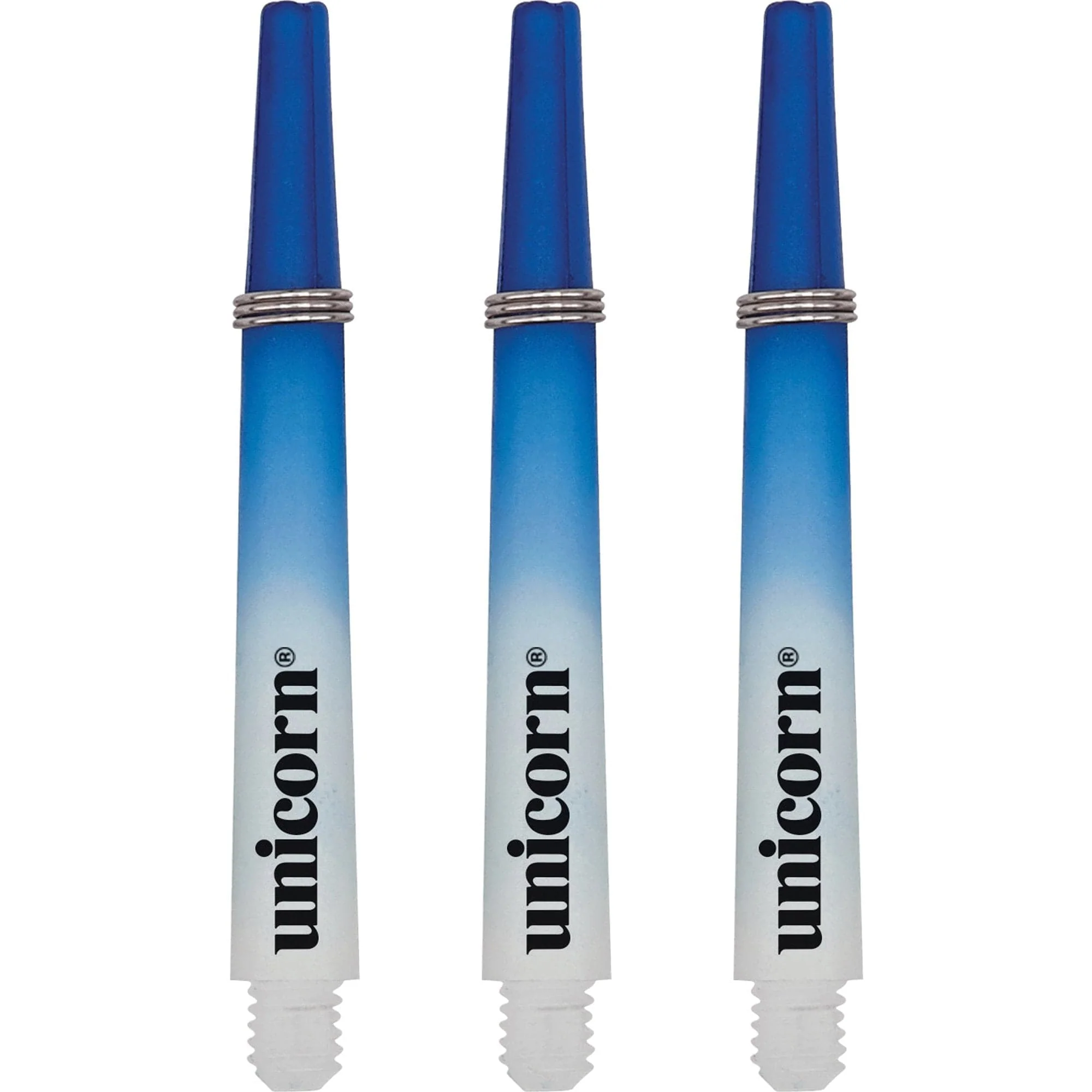 Unicorn Gripper 3 Two Tone Dart Shafts - White & Blue - Image 2