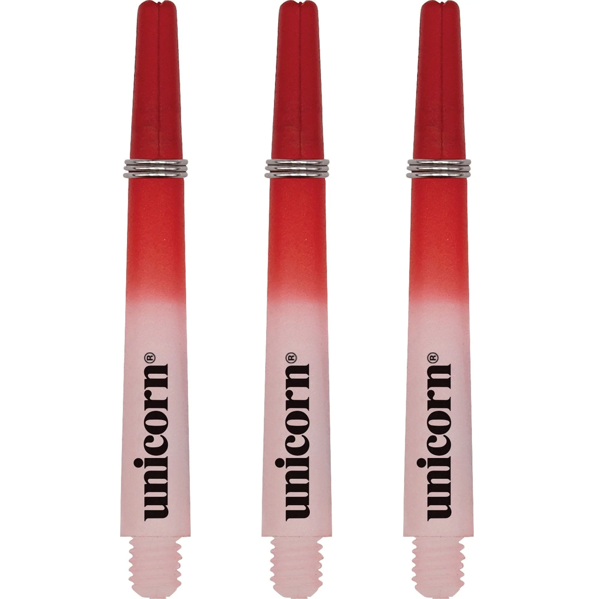 *Unicorn Gripper 3 Two Tone Dart Shafts - White & Red - Image 2