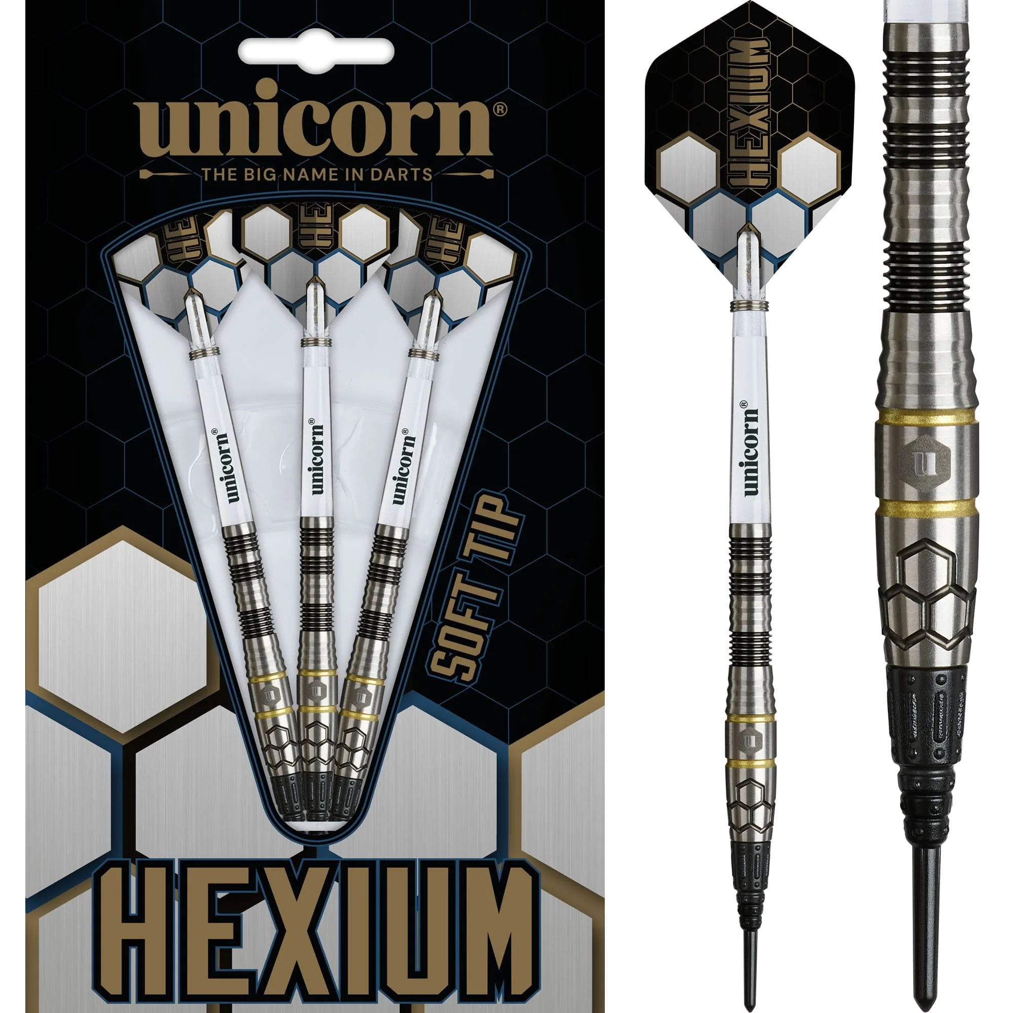 Unicorn Hexium Darts - Soft Tip - 90% Tungsten - Style 1