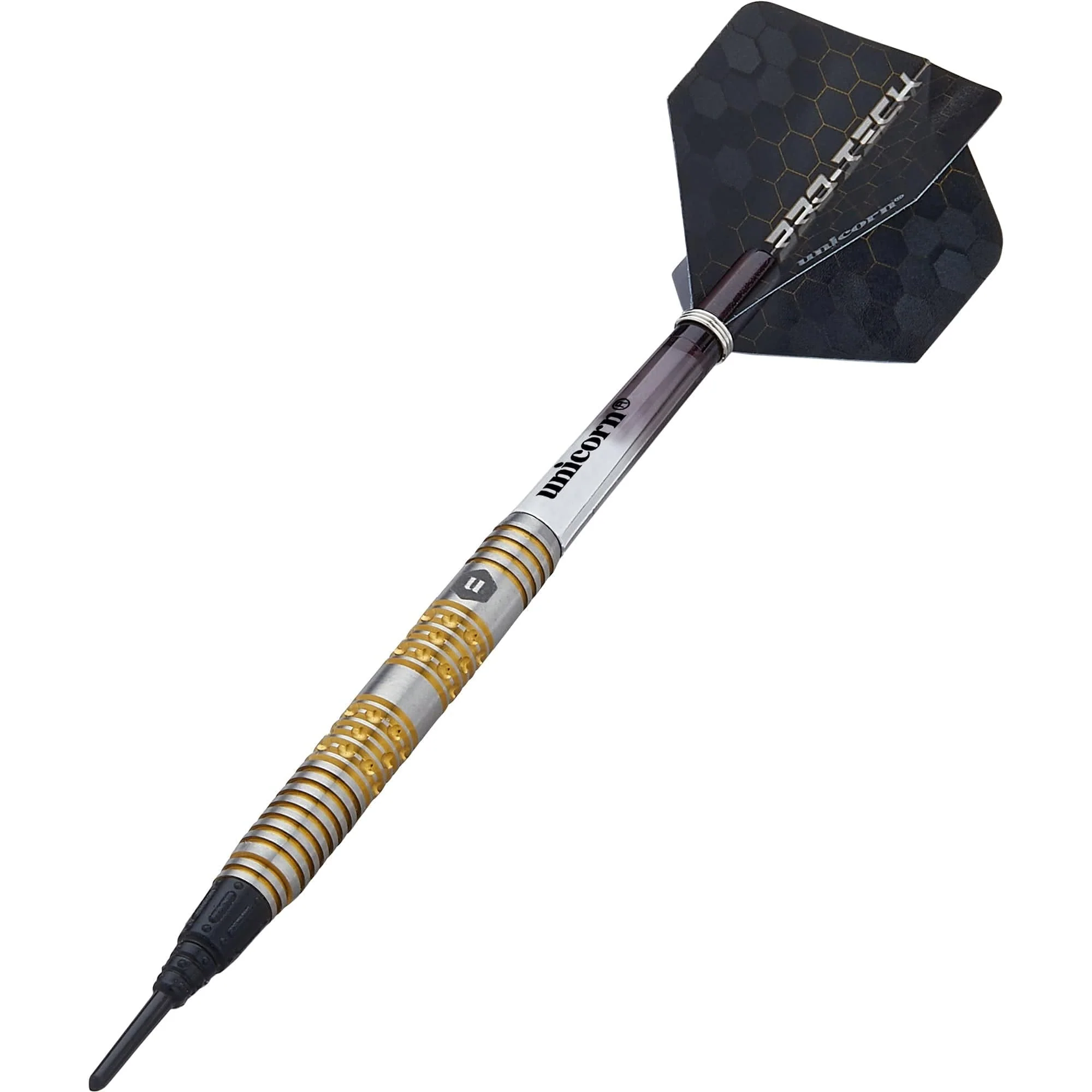 *Unicorn Protech Darts - Soft Tip - Style 6 - Silver & Gold - Image 3