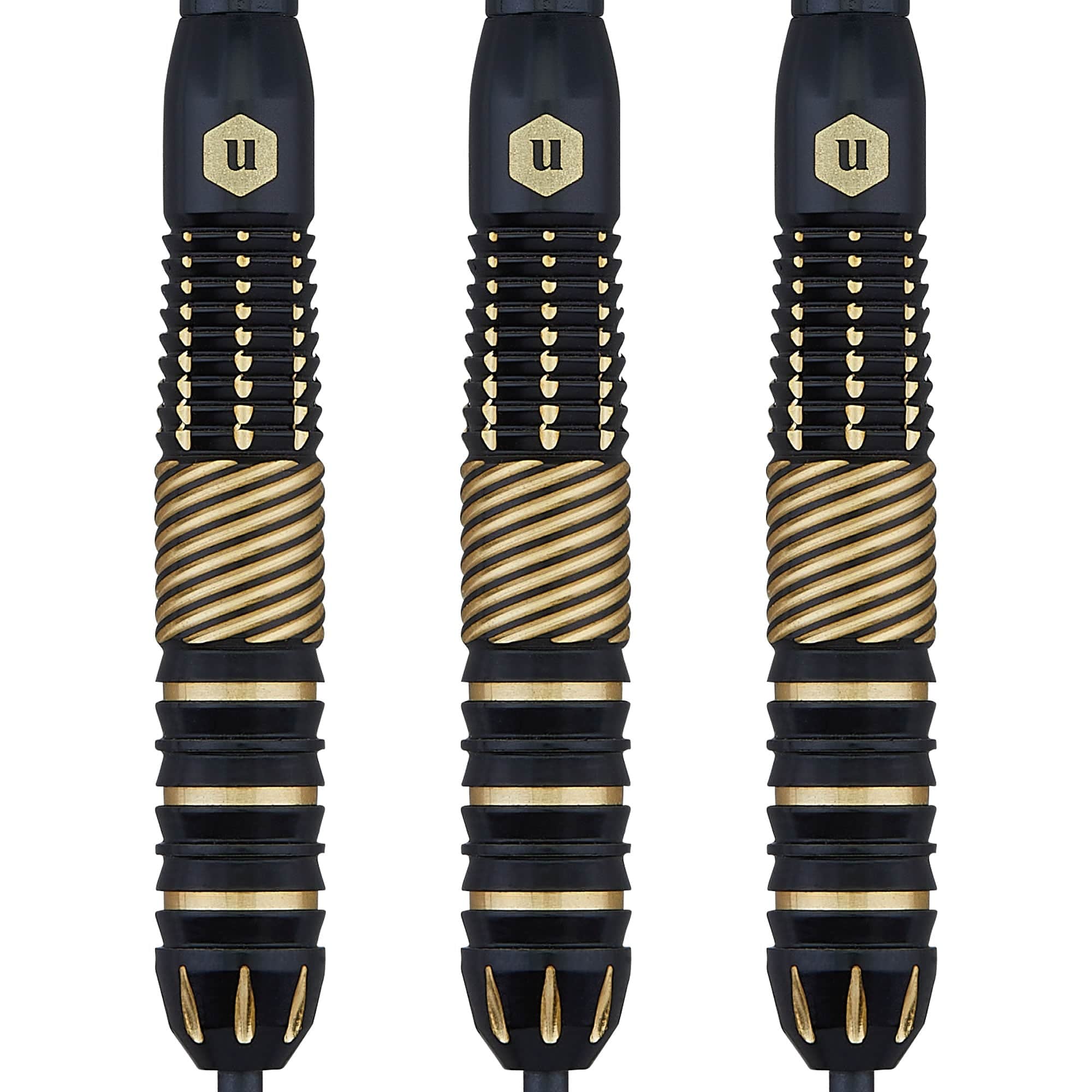 Unicorn Top Brass Darts - Steel Tip - Style 2 - Black & Gold - Image 5