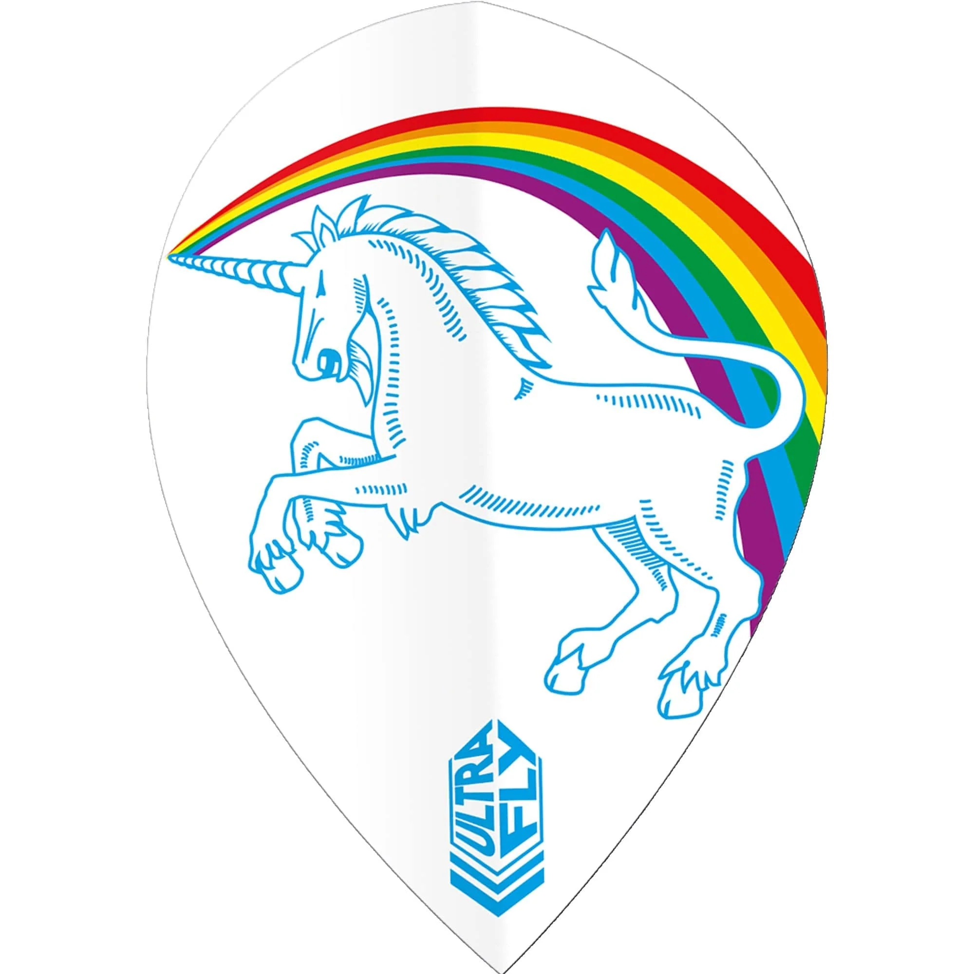 *Unicorn Ultrafly Dart Flights - 100 - Xtra Pear - Rainbow - Image 4