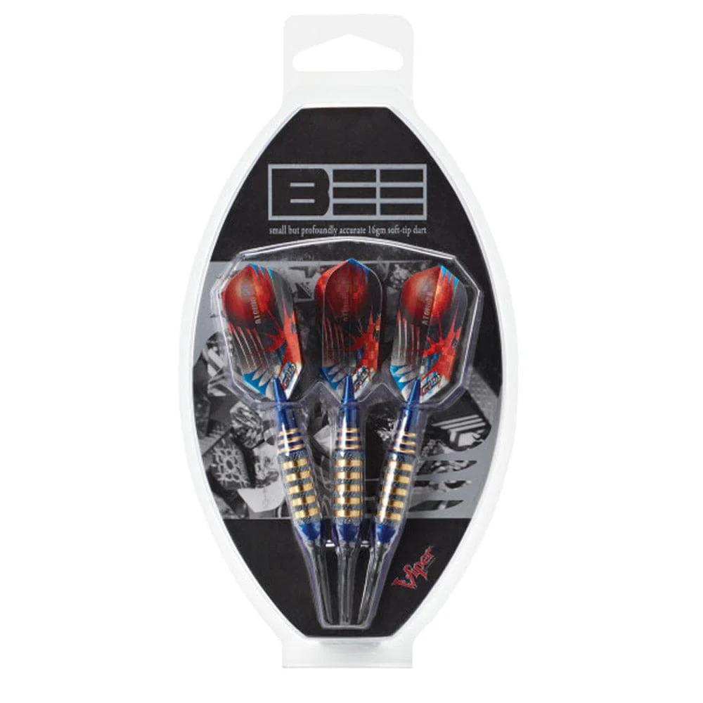 Viper Atomic Bee Darts - Soft Tip - Coated Alloy - Coloured Rings - Blue - Image 5