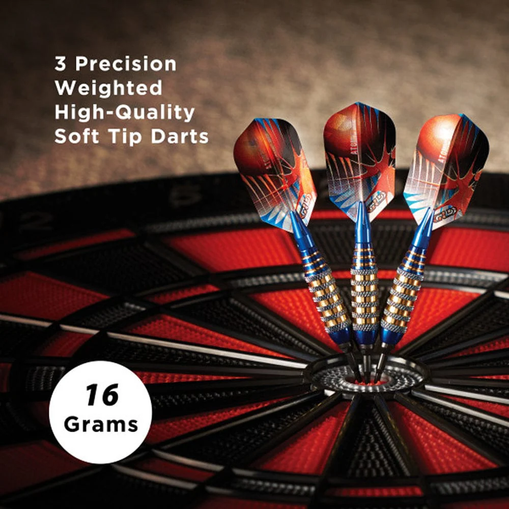 Viper Atomic Bee Darts - Soft Tip - Coated Alloy - Coloured Rings - Blue - Image 7