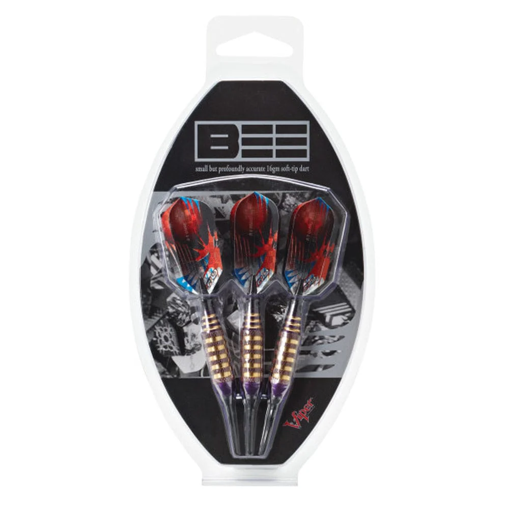 Viper Atomic Bee Darts - Soft Tip - Coated Alloy - Coloured Rings - Purple - Image 5