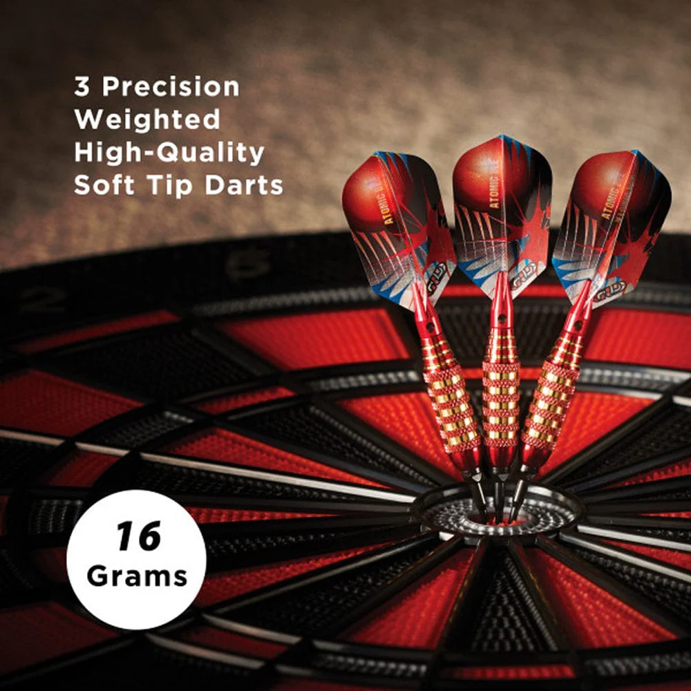 Viper Atomic Bee Darts - Soft Tip - Coated Alloy - Coloured Rings - Red - Image 7