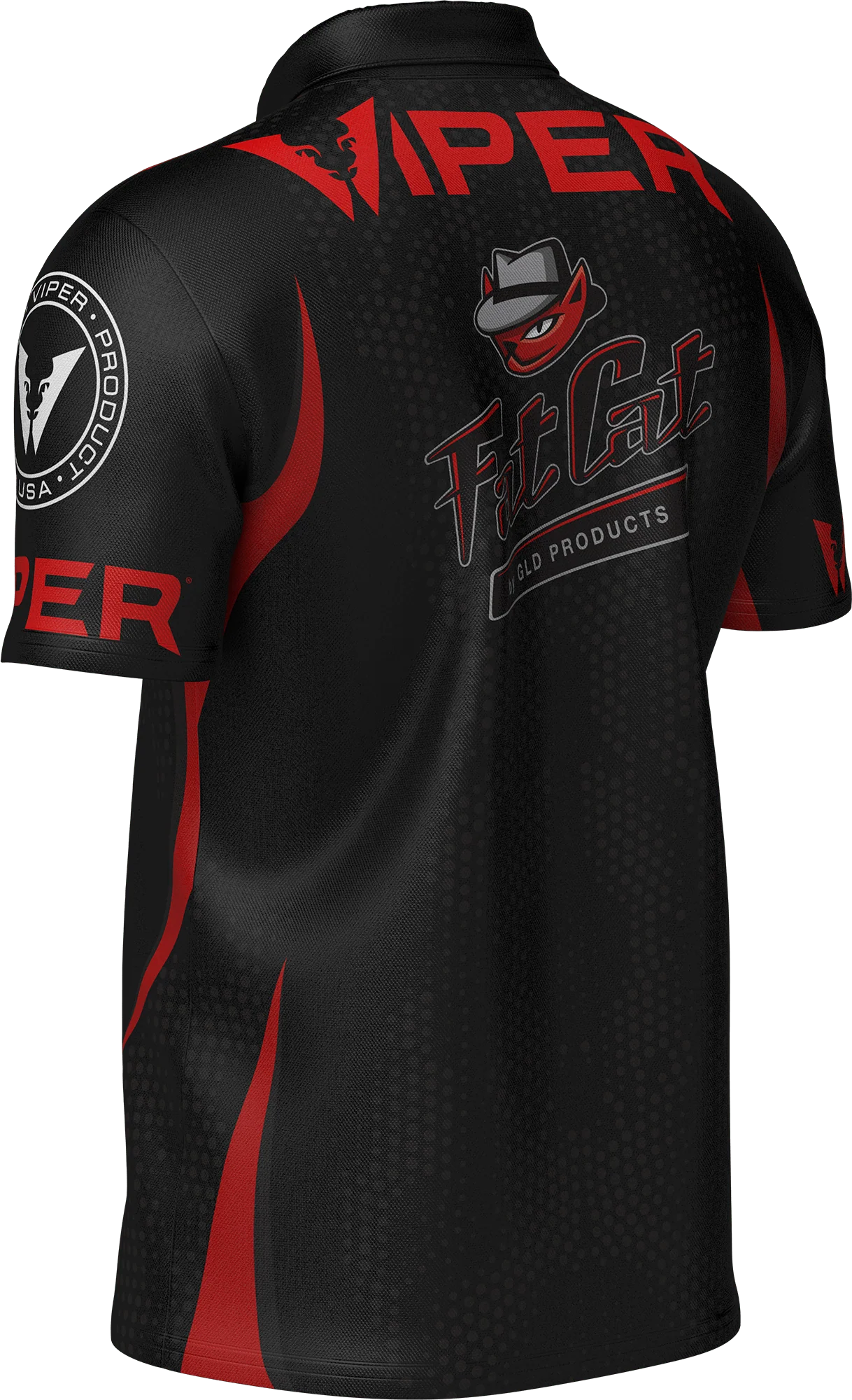 Viper Dart Shirt - Logo - Black & Red - Image 6