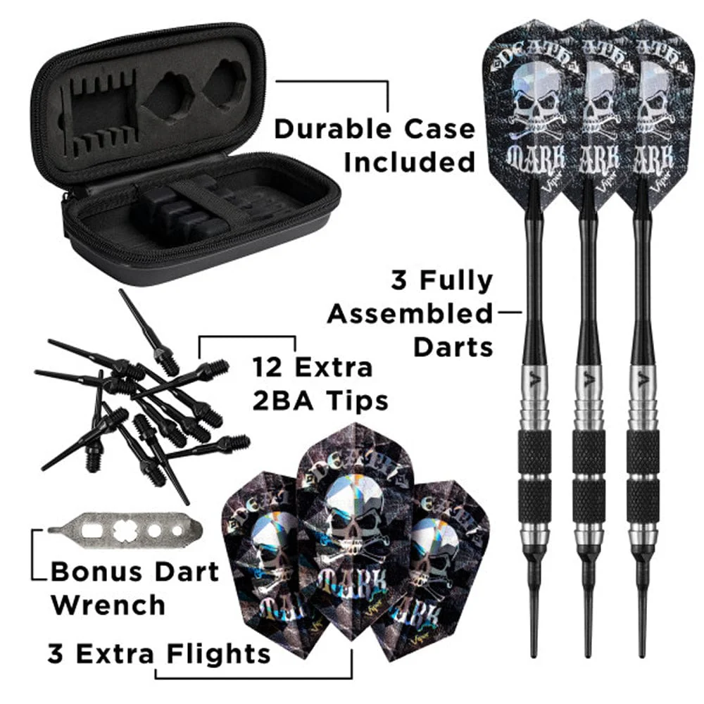Viper Desperado Darts - Soft Tip - 80% - inc Extras - D3 - Twin-Knurl - Black - Image 3