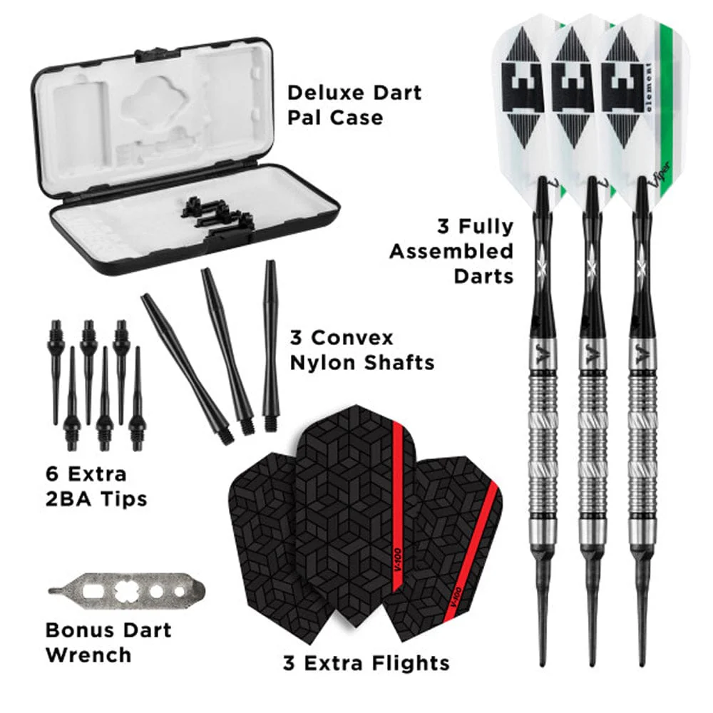 Viper Element Darts - Soft Tip - 90% - inc Extras - E3 - Tri-Ring - Black Ring - Image 3