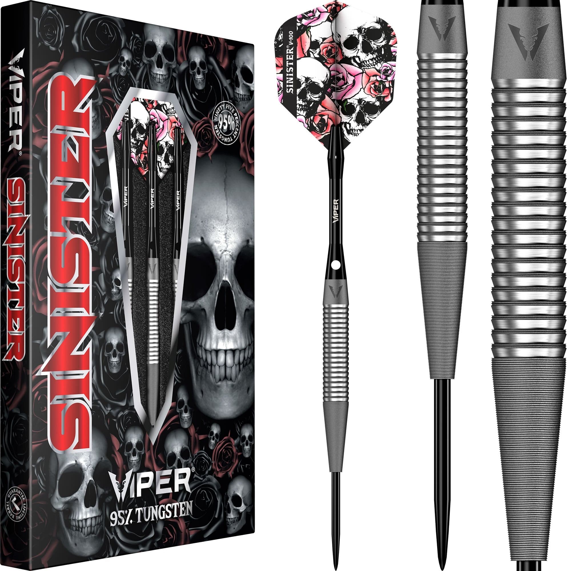 Viper Sinister Darts - Steel Tip - 95% - Sandblasted - S1 - Shark Grip - Image 2