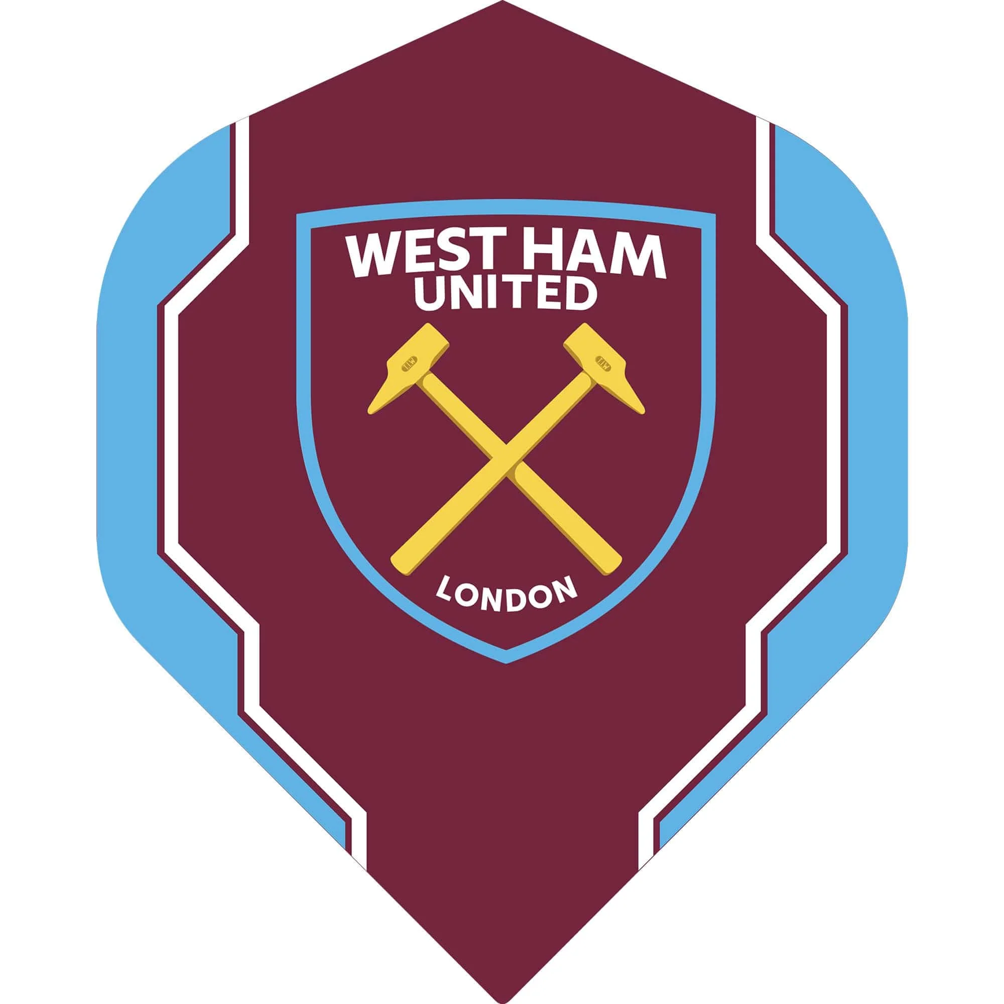 West Ham United FC - Official Licensed - Dart Flights - No2 - Std - F2 - Geo