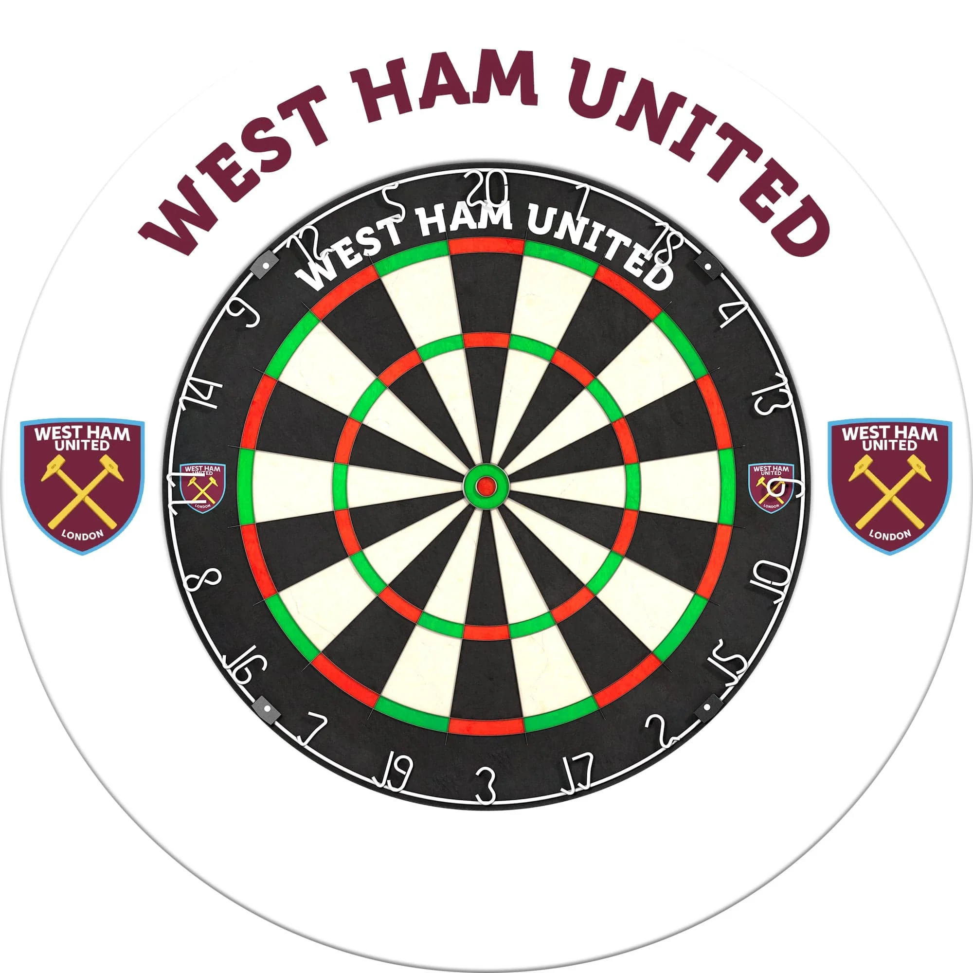 West Ham United FC - Official Licensed - Dartboard Surround - S2 - White Crest - Image 3