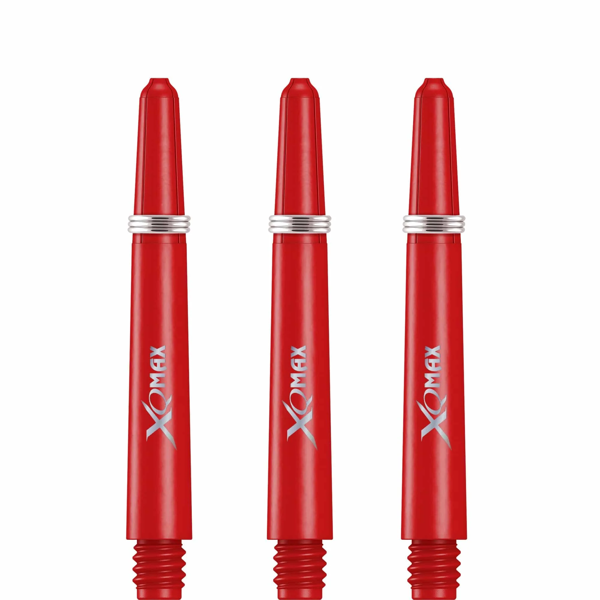XQMax Polycarbonate Dart Shafts - Solid Colour with Logo - includes Springs - Red - Image 3