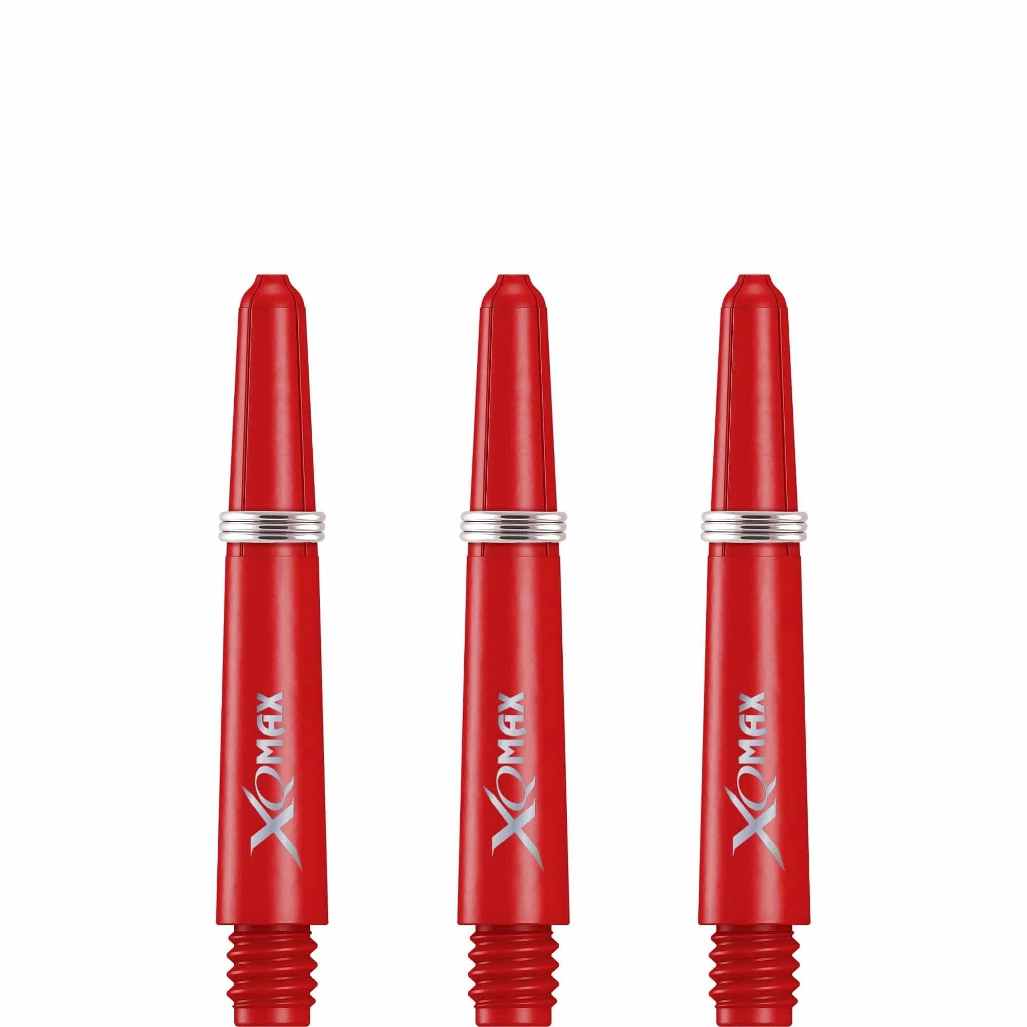 XQMax Polycarbonate Dart Shafts - Solid Colour with Logo - includes Springs - Red - Image 4