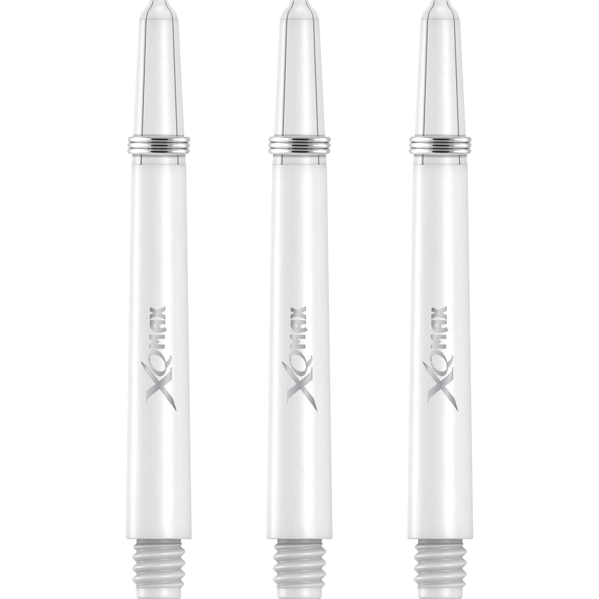 XQMax Polycarbonate Dart Shafts - Solid Colour with Logo - includes Springs - White - Image 2